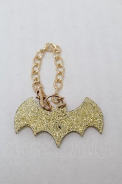 画像3: Moi-meme-Moitie / 蝙蝠ロゴアクリルバッグチャーム  ゴールド S-26-02-05-004-MO-ZA-AS-ZS