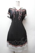 Ozz oneste / 桜刺繍チャイナワンピース  黒 S-26-02-05-039-OO-OP-AS-ZS