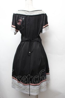 画像4: Ozz oneste / 桜刺繍チャイナワンピース  黒 S-26-02-05-039-OO-OP-AS-ZS