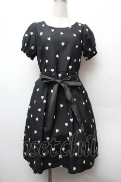 画像1: MILK / ハートワンピース  黒ｘ白 S-26-02-05-040-ML-OP-AS-ZS