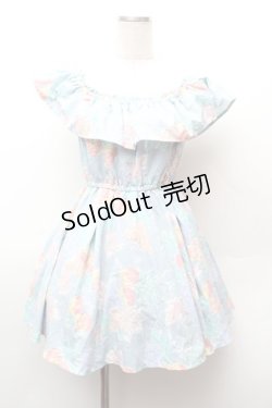 画像1: LIZ LISA / フルーツオフショルワンピース  サックス S-26-02-05-047-LO-OP-AS-ZS