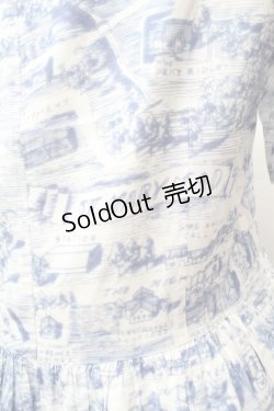 画像5: Jane Marple / Map of STMMワンピース  白ｘ青 S-26-02-05-048-JM-OP-AS-ZS