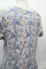 画像5: Jane Marple Dans Le Salon / 刺繍ストライプワンピース  サックスｘグレー S-26-02-05-049-JM-OP-AS-ZS (5)