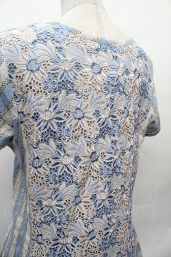 画像5: Jane Marple Dans Le Salon / 刺繍ストライプワンピース  サックスｘグレー S-26-02-05-049-JM-OP-AS-ZS