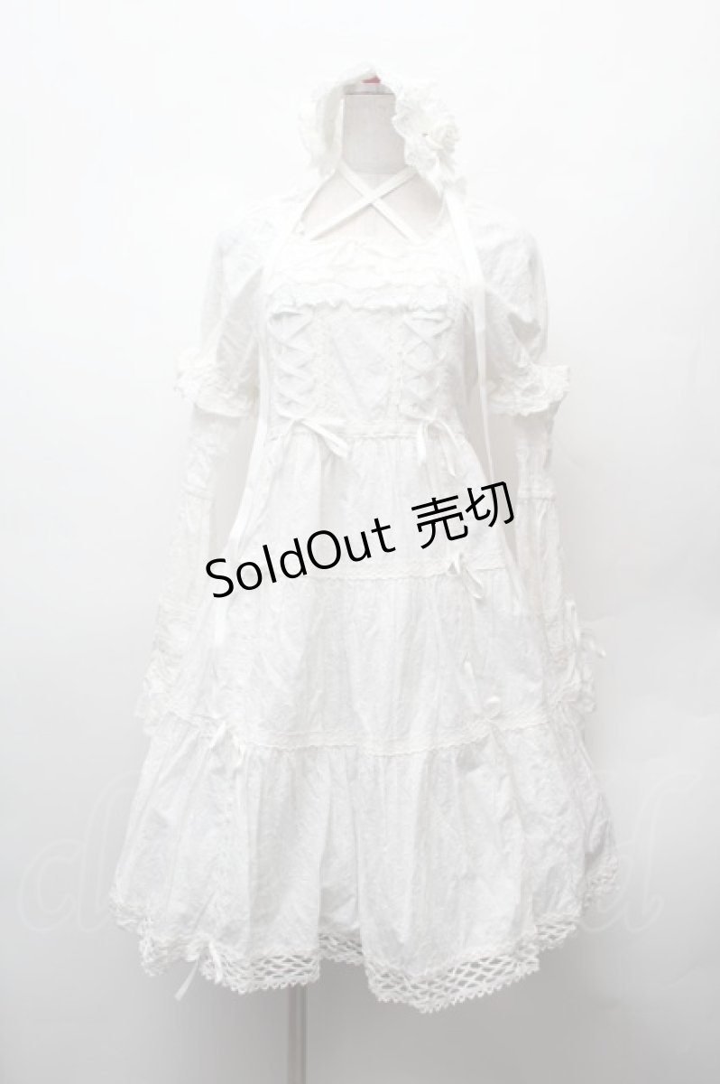 画像1: BABY,THE STARS SHINE BRIGHT / はわせドールワンピース&ヘッドドレスセット  白 S-26-02-05-051-BA-OP-AS-ZS (1)
