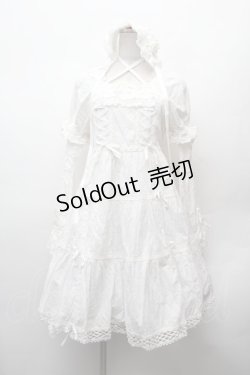 画像1: BABY,THE STARS SHINE BRIGHT / はわせドールワンピース&ヘッドドレスセット  白 S-26-02-05-051-BA-OP-AS-ZS