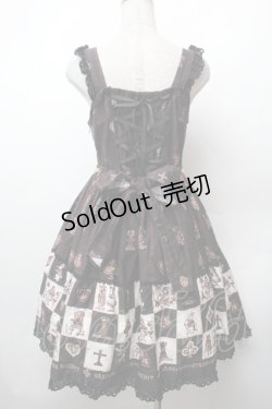 画像5: BABY,THE STARS SHINE BRIGHT / チェスアリス〜あの日の私の宝物〜柄ジャンパースカートI  黒ｘブラウン S-26-02-05-062-BA-OP-AS-ZS