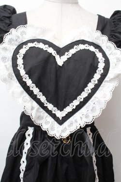 画像4: BABY,THE STARS SHINE BRIGHT / ハートエプロン  黒 S-26-02-05-063-BA-ZA-AS-ZS