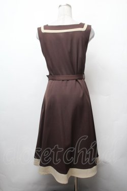 画像4: Fi.n.t / プレゼントリボンバイカラージャンパースカート  ブラウン S-26-02-05-064-CA-OP-AS-ZS