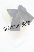 Moi-meme-Moitie / Rose fanceレースリボンクリップ  黒ｘ青 S-26-02-05-009-MO-AC-AS-ZS