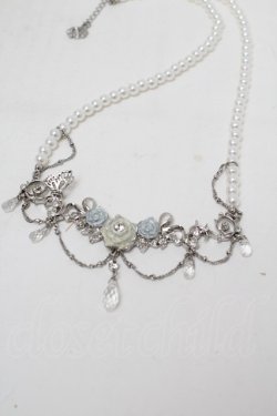 画像1: axes femme / ローズｘパールネックレス  白 S-26-02-05-019-AX-AC-AS-ZS