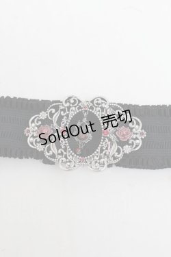 画像1: axes femme / 誕生石モチーフゴムベルト  黒 S-26-02-05-021-AX-ZA-AS-ZS