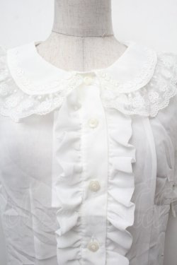 画像3: BABY,THE STARS SHINE BRIGHT / お花レースの半袖シフォンブラウス  白 S-26-02-05-022-BA-BL-AS-ZS