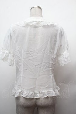 画像4: BABY,THE STARS SHINE BRIGHT / お花レースの半袖シフォンブラウス  白 S-26-02-05-022-BA-BL-AS-ZS
