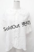 axes femme kawaii / プチリボン半袖ブラウス  白 S-26-02-05-023-AX-BL-AS-ZS