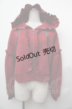 画像1: axes femme / ショート丈ダンボールパーカー  赤 S-26-02-05-026-AX-TO-AS-ZS