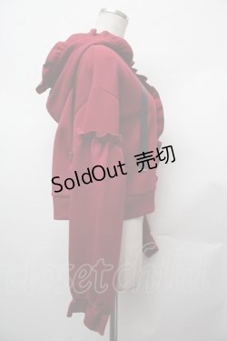 画像2: axes femme / ショート丈ダンボールパーカー  赤 S-26-02-05-026-AX-TO-AS-ZS