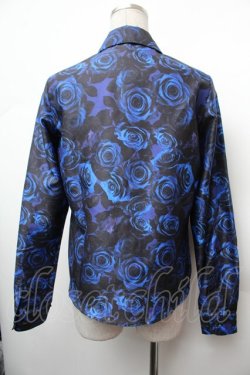 画像3: Moi-meme-Moitie / 青薔薇シャツ 9 黒ｘ青 S-26-02-05-029-MO-BL-AS-ZS