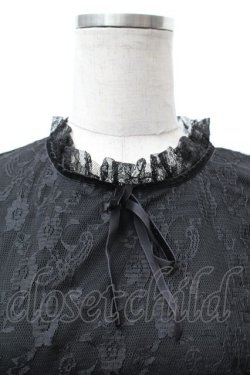 画像2: Ank Rouge / /総レーストップス  黒 S-26-02-06-033-CA-TO-HR-ZS