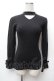 画像1: an another angelus / 袖口リボンチョーカーニットプルオーバー  黒 S-26-02-06-034-CA-TO-HR-ZS (1)