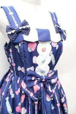 画像2: Angelic Pretty / Candy Ornamentジャンパースカート  ネイビー S-26-02-06-037-AP-OP-TE-ZS