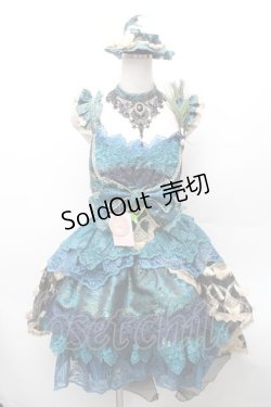 画像1: Mewroco / Peacock Feather ミニドレス  グリーン S-26-02-06-038-LO-OP-TE-ZS