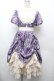 画像1: 中国ロリータ / フラワーフレームプリントワンピース XL パープル S-26-02-06-039-LO-OP-TE-ZS (1)