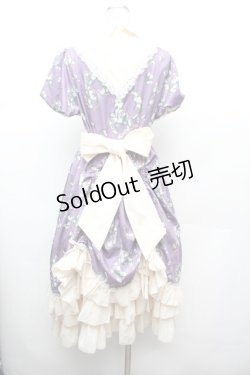 画像5: 中国ロリータ / フラワーフレームプリントワンピース XL パープル S-26-02-06-039-LO-OP-TE-ZS