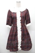 Ank Rouge / チェック丸襟ワンピース  ブラウン S-26-02-06-040-CA-OP-HR-ZS