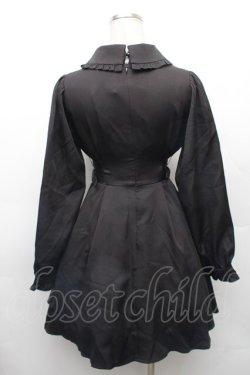 画像2: Rojita / ブローチ付きレース切替クロスベルトワンピース  黒 S-26-02-06-042-LO-OP-HR-ZS