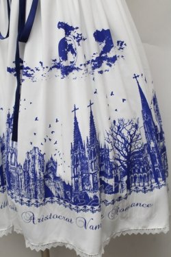 画像3: Moi-meme-Moitie / サイレントムーンワンピース(ミニ丈)  白ｘ青 S-26-02-06-044-MO-OP-HR-ZS