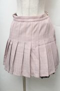 Ank Rouge / チェックプリーツスカート  ピンク S-26-02-06-047-CA-SK-HR-ZS