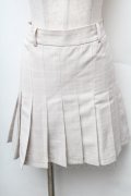 Ank Rouge / チェックプリーツスカート  ベージュ S-26-02-06-049-CA-SK-HR-ZS