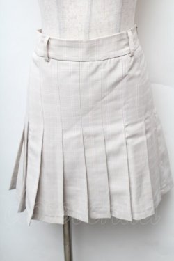 画像1: Ank Rouge / チェックプリーツスカート  ベージュ S-26-02-06-049-CA-SK-HR-ZS