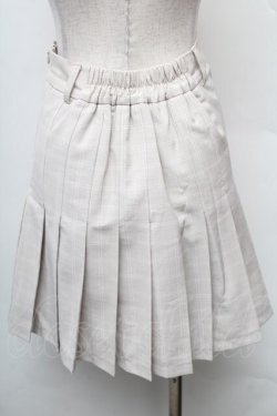 画像2: Ank Rouge / チェックプリーツスカート  ベージュ S-26-02-06-049-CA-SK-HR-ZS