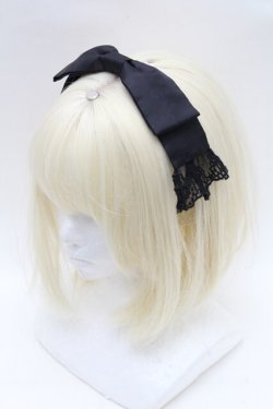 画像1: Angelic Pretty / Angel Ribbonベールカチューシャ【ベール欠品】  黒 S-26-02-06-006-AP-AC-HR-ZS