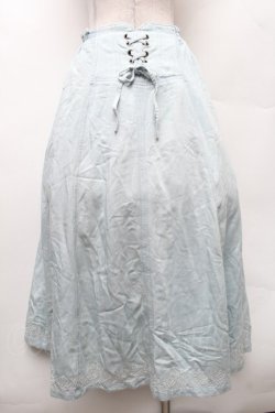 画像2: axes femme / デニム風ロングスカート  サックス S-26-02-06-052-AX-SK-HR-ZS