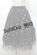 LOLITA / ドットチュール重ねスカート  黒 S-26-02-06-054-LO-SK-HR-ZS