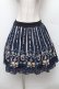 画像1: axes femme / パネル香水瓶柄プリーツスカート  紺 S-26-02-06-056-AX-SK-HR-ZS (1)