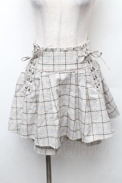 画像1: axes femme POETIQUE / レースアップデザインスカパン  ベージュ S-26-02-06-057-AX-PA-HR-ZS