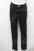 KILL STAR / レースアップスキニーパンツ L 黒 S-26-02-06-059-SL-PA-HR-ZS