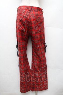 画像2: PEACE NOW / タータンチェックパンツ  赤 S-26-02-06-060-PU-PA-HR-ZS