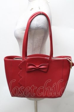 画像1: m petit by misako / AMリボントートバッグ  赤 S-26-02-06-016-0-BG-HR-ZS