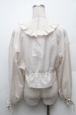 画像2: EATME / リボンフリルペプラムTOP  ベージュ S-26-02-06-021-LO-TO-HR-ZS