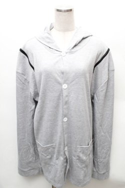画像1: NieR Clothing / フード付カーディガン  グレー S-26-02-06-026-PU-TO-HR-ZS