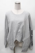 NieR Clothing / 変形カットソー  グレー S-26-02-06-027-PU-TO-HR-ZS