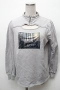EAT ME / FRONTジップグラフィックトップス  グレー S-26-02-06-028-LO-TS-HR-ZS
