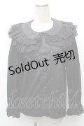 The Memory of Lily / ダブルカラーブラウス S 黒 S-26-02-06-030-LO-BL-HR-ZS