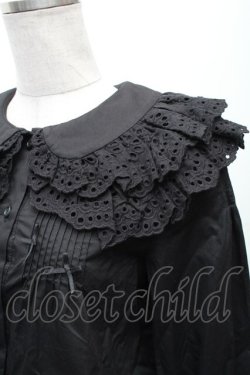 画像3: The Memory of Lily / ダブルカラーブラウス S 黒 S-26-02-06-030-LO-BL-HR-ZS