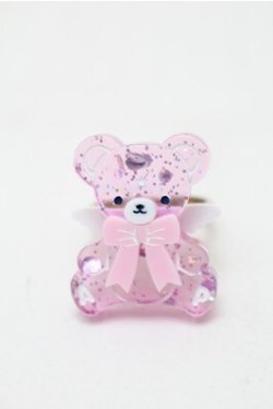 画像1: Angelic Pretty / Milkyベアーリング  ピンク S-26-02-08-001-AP-AC-HR-ZS